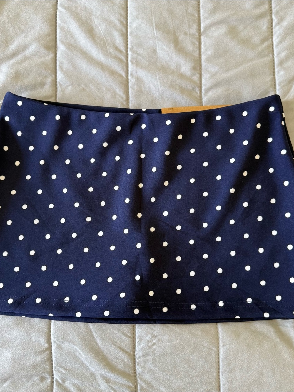 & Other Stories Navy and White Polka Dot Mini Skirt